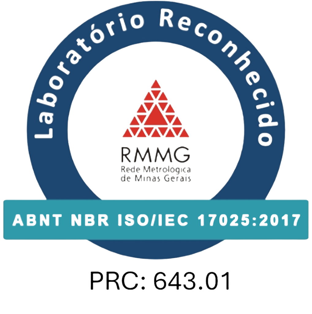 Selo de Reconhecimento de Competência Laboratorial ABNT NBR ISO/IEC 17025 PRC 643.01 RMMG